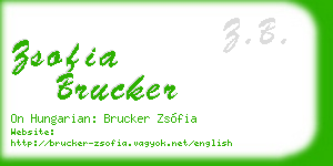 zsofia brucker business card